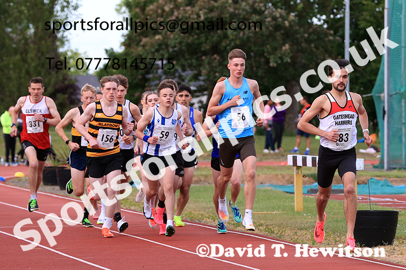 The 3000 metres, 2025 NEGP No 2, Monkton Stadium, Wednesday, May 28th. Photo: David T. Hewitson/Sports for All Pics
